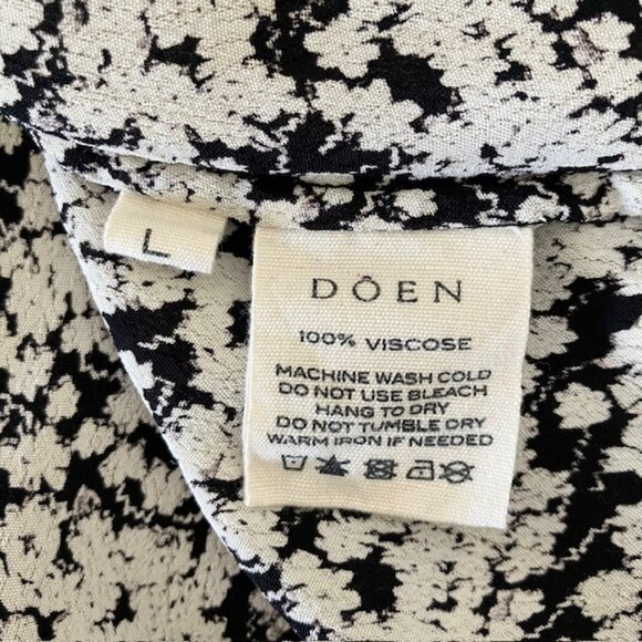 Doen Viola Black and White Floral Ruffled Top - Large - Picture 12 of 12